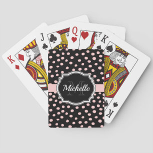 Pink Dots Playing Cards