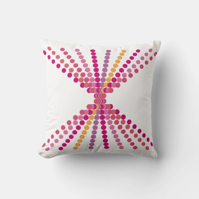 Pink Dots Throw Pillow (Front)