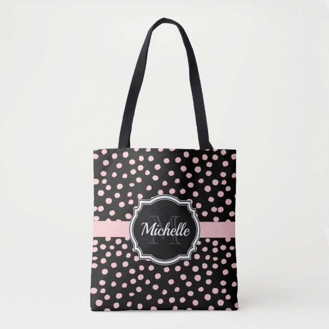 Pink Dots Tote Bag (Front)