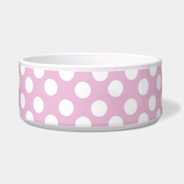 Pink Dotty Pet Bowl (Front)
