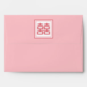 Pink Double Happiness - Square Envelopes