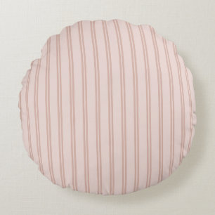 Pink Double Stripes Round Pillow