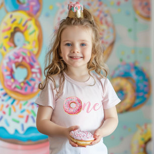  Pink Doughnut Birthday Toddler T-shirt