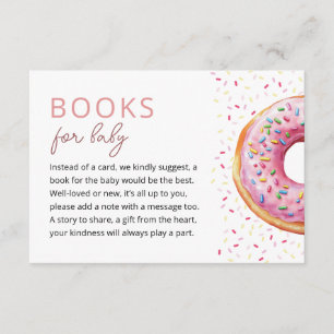 Pink Doughnut Books for Baby Enclosure Card