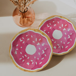 Pink Doughnut Paper Plates