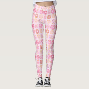 Pink Doughnut Pattern Leggings