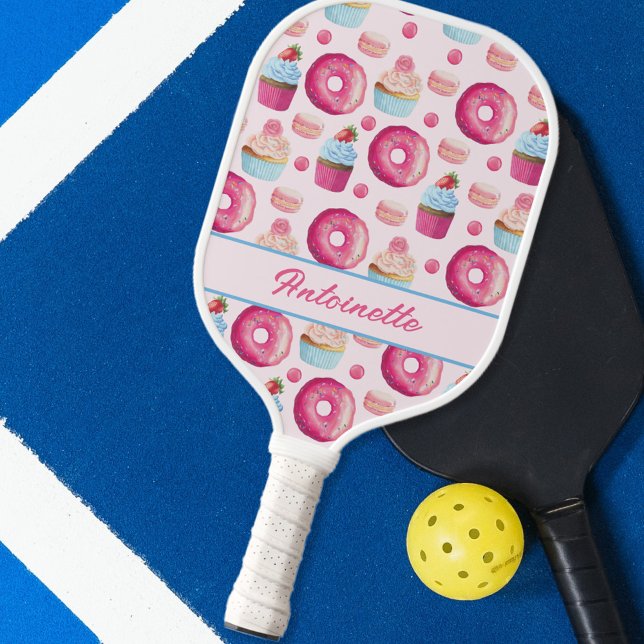 Pink Doughnut Pattern Pickleball Paddle (Creator Uploaded)