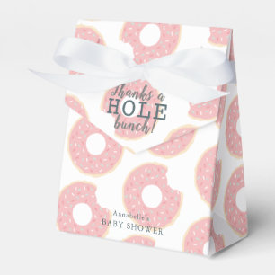 Pink Doughnut Thank You Baby Shower Gift Favor Box