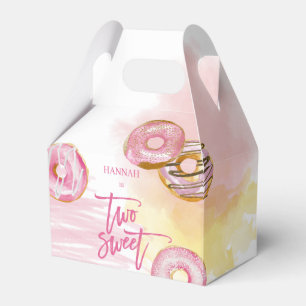 Pink Doughnut Two Sweet 2nd Birthday Favor Box