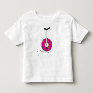 Pink Doughnut Wheel Unicycle Colourful Sprinkles Toddler T-shirt