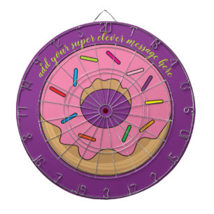 Pink Doughnut with Sprinkles Dartboard