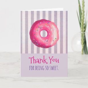 Pink Doughnut With Sprinkles Thank You