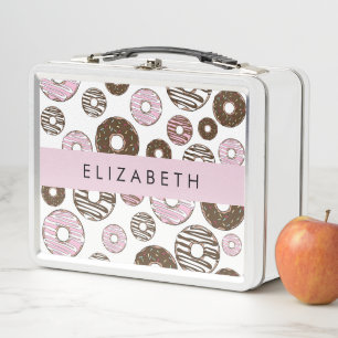 Pink Doughnuts, Brown Doughnuts, Sprinkles, Your N Metal Lunch Box