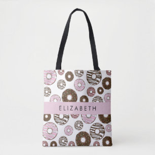 Pink Doughnuts, Brown Doughnuts, Sprinkles, Your N Tote Bag