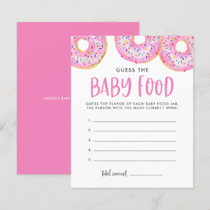 Pink Doughnuts Guess The Baby Food Baby Shower Gam