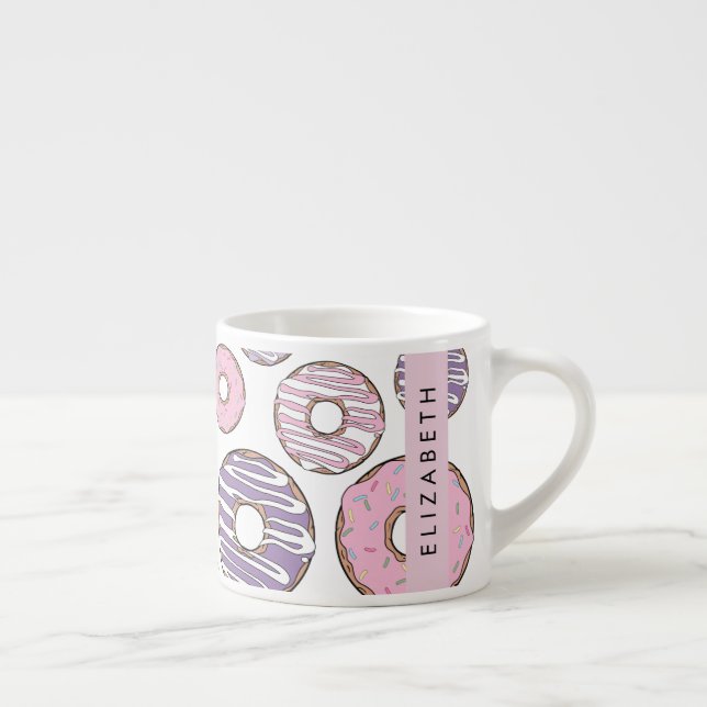 Pink Doughnuts, Purple Doughnuts, Sprinkles, Your  Espresso Cup (Right)