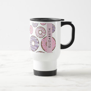 Pink Doughnuts, Purple Doughnuts, Sprinkles, Your Travel Mug