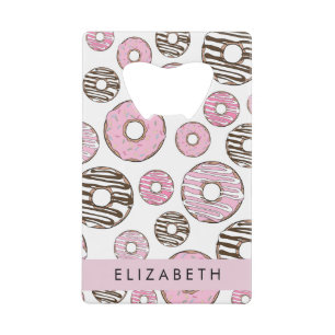 Pink Doughnuts, White Doughnuts, Sprinkles, Your N Credit Card Bottle Opener