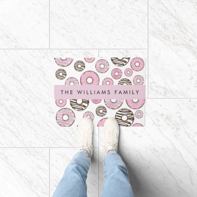 Pink Doughnuts, White Doughnuts, Sprinkles, Your N Doormat (Indoor)