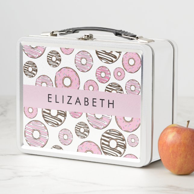 Pink Doughnuts, White Doughnuts, Sprinkles, Your N Metal Lunch Box (In Situ)