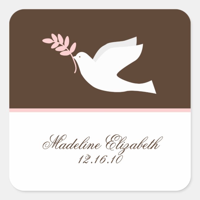 Pink Dove Stickers (Front)