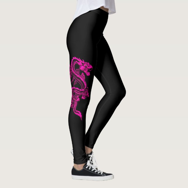Pink Dragon Custom Leggings (Right)