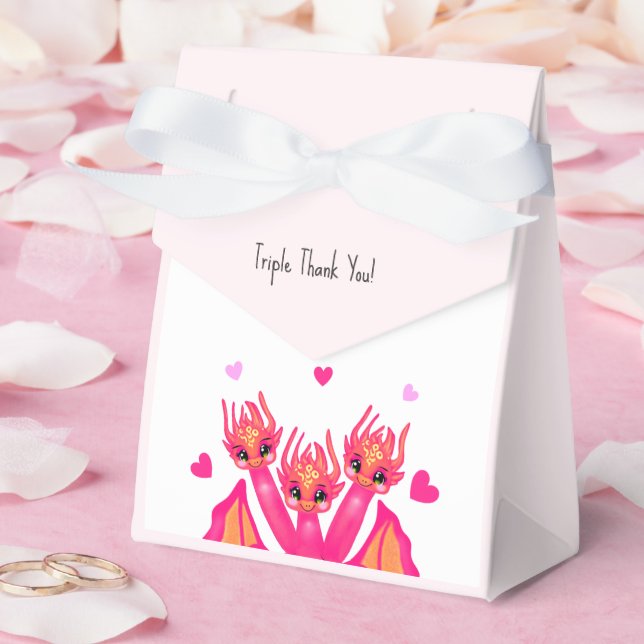 Pink dragon  favor box (Wedding)