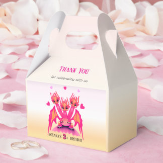 Pink dragon  favor box