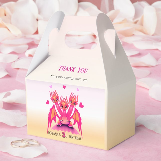 Pink dragon  favor box (Wedding)