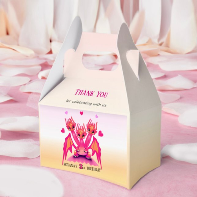 Pink dragon  favor box (Creator Uploaded)
