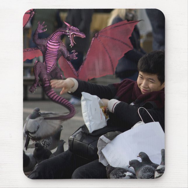 Pink Dragon In Venice Italy Mouse Pad (Front)