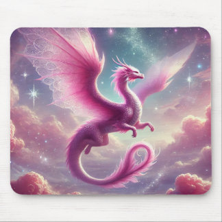 Pink Dragon Mouse Pad