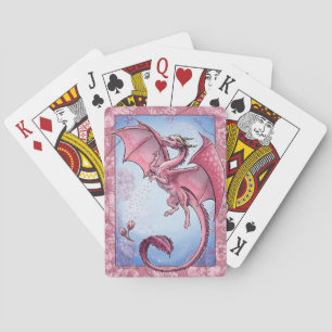Pink Dragon of Spring Nature Fantasy Art Playing Cards