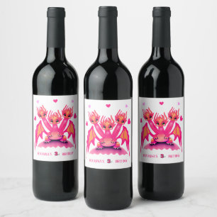 Pink dragon wine label