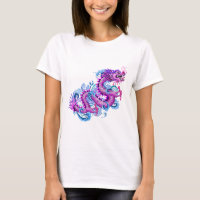 Pink Dragon with Water Splash