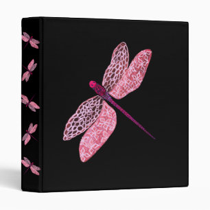 Pink Dragonfly Binder