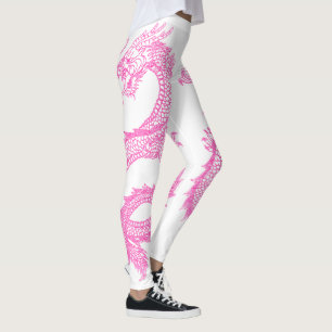 Pink Dragons Personalize Background Colour Leggings