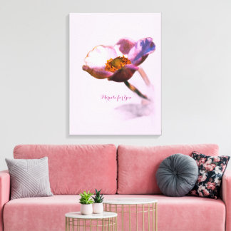 Pink Dream Flowers – Elegant Fantasy Nature Canvas Print