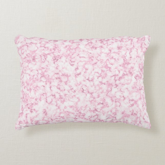 Pink Dreams Girly Marble Pillows Accent Pillow (Front)