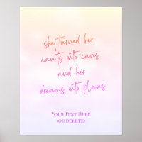 Pink Dreams into Plans Encouraging Quote