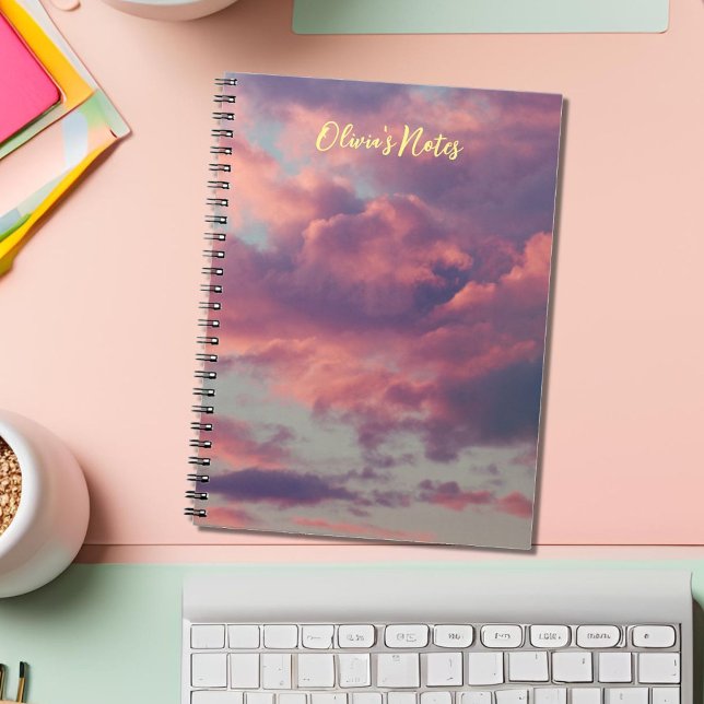 Pink Dreamy Aesthetic Sunset Clouds Notebook (Creator Uploaded)