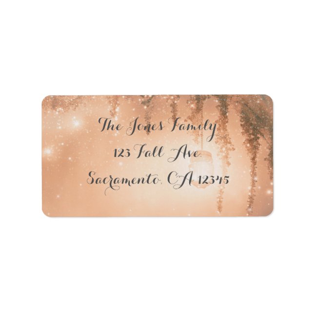 Pink Dreamy Rustic Forest Bridal Shower Invitation Label (Front)