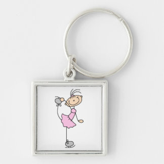 Pink Dress Figure Skater T-shirts and Gifts Keychain