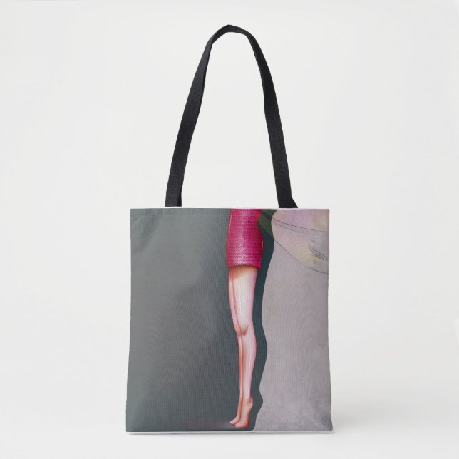 pink dress tote bag (Front)