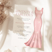 Pink Dress Womans 70th Birthday Party