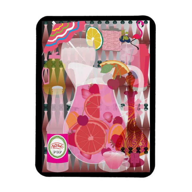 Pink Drinks Magnet (Vertical)