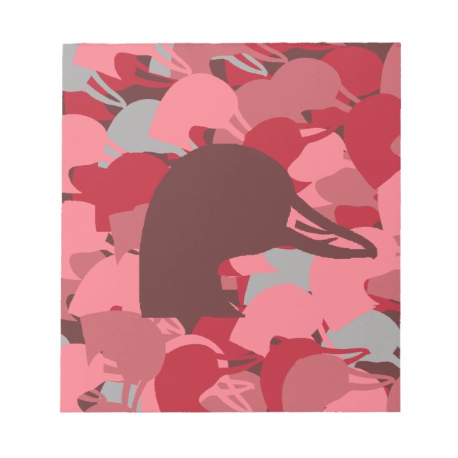 Pink Duck Head Camo Notepad (Front)