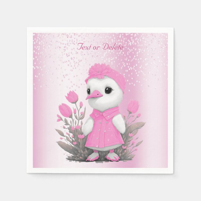 Pink Duck Napkins (Front)