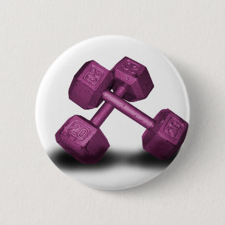 Pink Dumbbells Merchandise 2 Inch Round Button