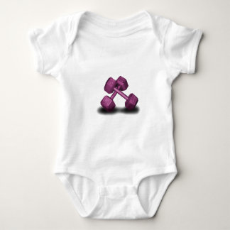 Pink Dumbbells Merchandise Baby Bodysuit